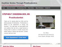 Tablet Screenshot of doezemaprosthodontics.com